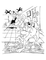 A coloring page of looney tunes